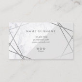 Carte de visite de marbre géométrique de Social de (Dos)