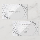Carte de visite de marbre géométrique de Social de (Devant / Derrière)