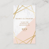 Carte de visite de marbre géométrique de verticale (Dos)