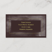 Carte de visite de marbre simple (Dos)