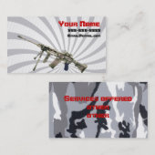 Carte de visite de marchand d'arme à feu (Devant / Derrière)