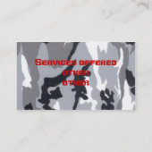 Carte de visite de marchand d'arme à feu (Dos)