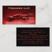 Carte de visite de marchand d'armes à feu (Devant / Derrière)