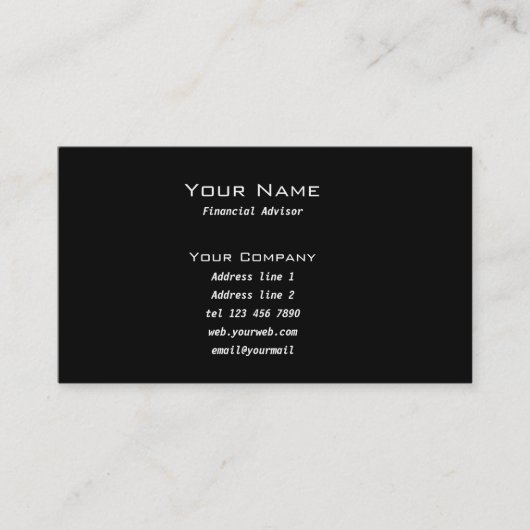 Carte de visite de marché boursier (Devant)