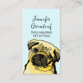 Carte de visite de marche de chien (Devant)