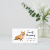 Carte de visite de marche de chien (Debout devant)