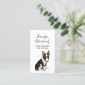 Carte de visite de marche de chien (Debout devant)