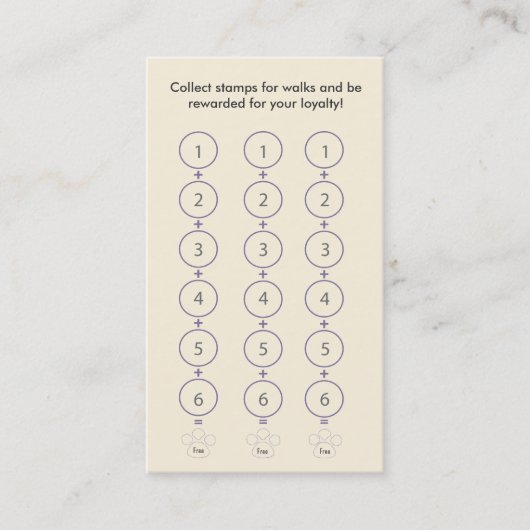 Carte de visite de marche de chien (Devant)