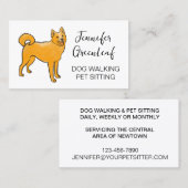 Carte de visite de marche de chien (Devant / Derrière)