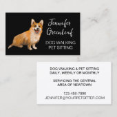 Carte de visite de marche de chien (Devant / Derrière)
