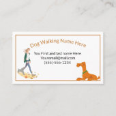 Carte de visite de marche de chien (Devant)