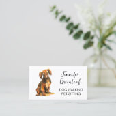 Carte de visite de marche de chien (Debout devant)