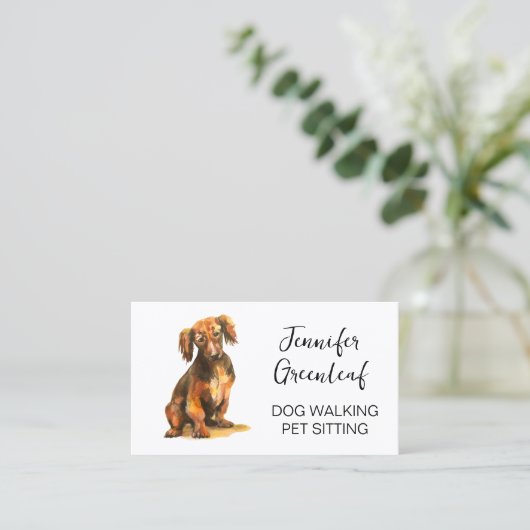 Carte de visite de marche de chien (Debout devant)