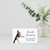 Carte de visite de marche de chien (Debout devant)