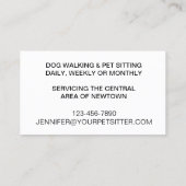 Carte de visite de marche de chien (Dos)