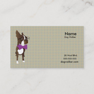 Carte de visite de marche de chien