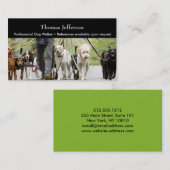 Carte de visite de marche de chien (Devant / Derrière)