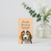 Carte de visite de marche de chien (Debout devant)
