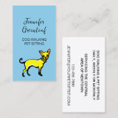 Carte de visite de marche de chien (Devant / Derrière)