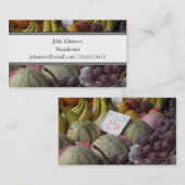 Carte de visite de marché de fruit (Devant / Derrière)