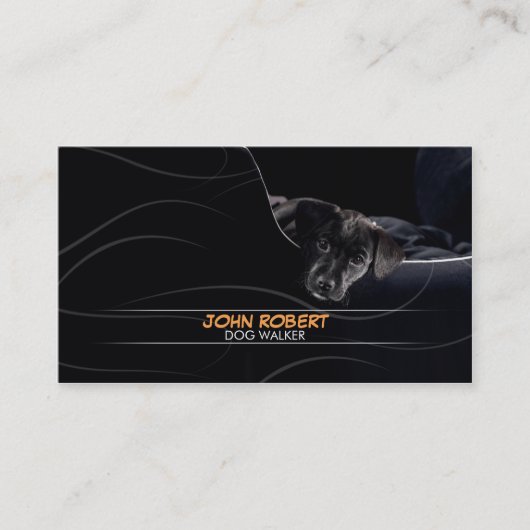 Carte de visite de marche de soin des animaux (Devant)