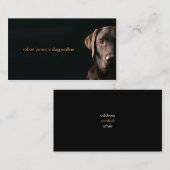 Carte de visite de marche de soin des animaux (Devant / Derrière)