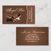 Carte de visite de marche se reposant de marcheur (Devant / Derrière)