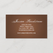 Carte de visite de marche se reposant de marcheur (Dos)