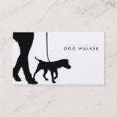 Carte de visite de marchette de chien B/W 3,5 pouc (Devant)