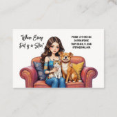 Carte de visite de marchette pour chien de garde p (Dos)