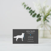 Carte de visite de marcheur de chien (Debout devant)