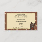 Carte de visite de marcheur de chien/de souris pou (Dos)