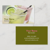 Carte de visite de margarita de barman (Devant / Derrière)