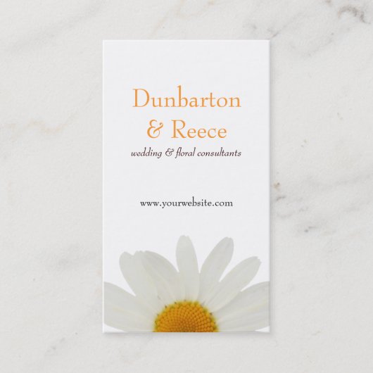 Carte de visite de marguerite blanche (Devant)