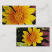 Carte de visite de marguerite jaune (Devant / Derrière)