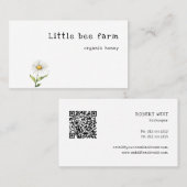 Carte de visite de marguerite minimaliste (Devant / Derrière)