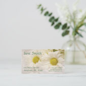 Carte de visite de marguerites blanches (Debout devant)