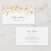 Carte de visite de marguerites délicates (Devant / Derrière)