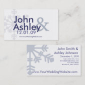 Carte de visite de mariage d'hiver (Devant / Derrière)