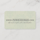 Carte de visite de mariages de P (Dos)