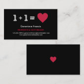 Carte de visite de marieur de Saint-Valentin (Devant / Derrière)