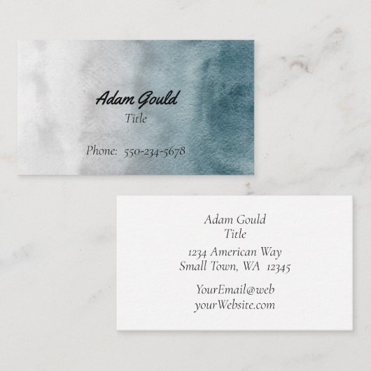 Carte de visite de marine moderne Ombre Gradient (Devant / Derrière)