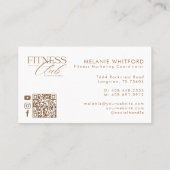 Carte de visite de marque de fitness moderne avec (Dos)