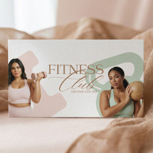 Carte de visite de marque de fitness moderne avec