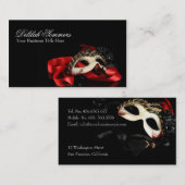 Carte de visite de masque de mascarade (Devant / Derrière)