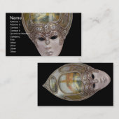 Carte de visite de masques vénitiens (Devant / Derrière)