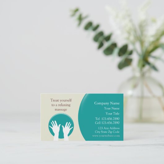 Carte de visite de massage (Debout devant)