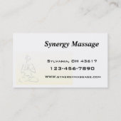 Carte de visite de massage (Dos)