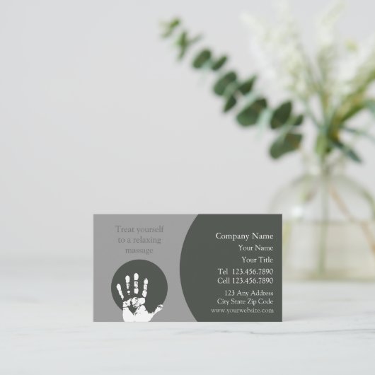 Carte de visite de massage (Debout devant)