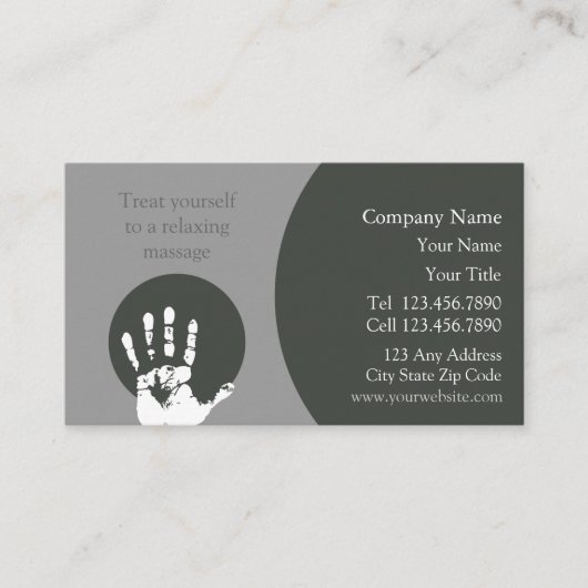 Carte de visite de massage (Devant)